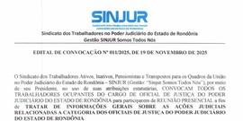 EDITAL DE CONVOCAÇÃO N° 011/2025, DE 19 DE NOVEMBRO DE 2025